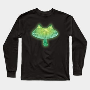 Mushroom Cat - Bioluminescent Long Sleeve T-Shirt